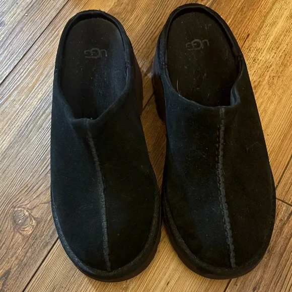 UGG Women's Black Suede Mules - Picture 1 of 4